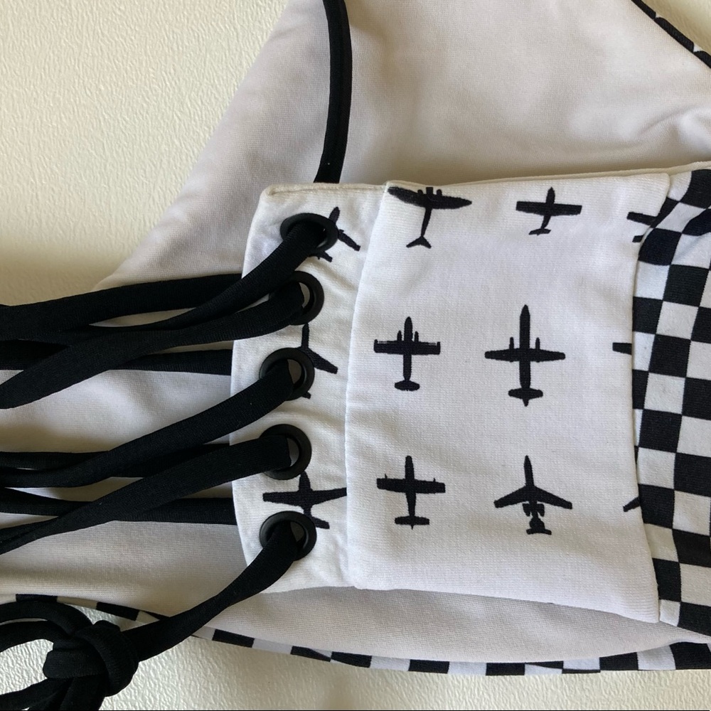 Boys + Arrows Jackson Bikini Top Aeroplane Small - Picture 5 of 7
